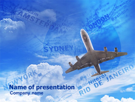 Air Transport Destinations Presentation Template, Master Slide