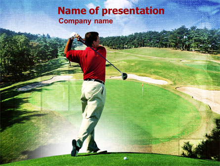 Golf Strike Presentation Template, Master Slide