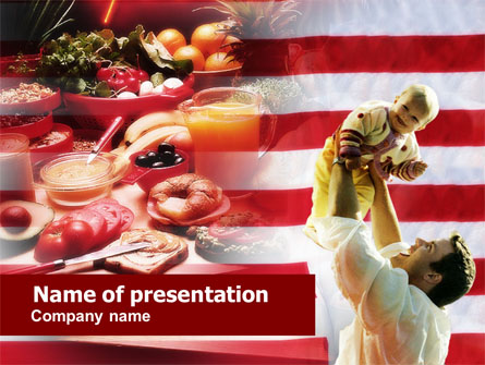 American Food Presentation Template, Master Slide