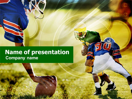 American Football Positions Presentation Template, Master Slide
