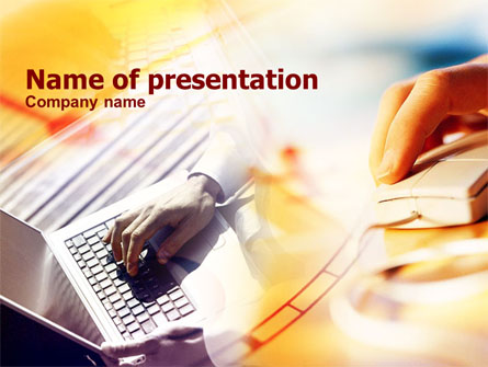 Working Online Presentation Template, Master Slide