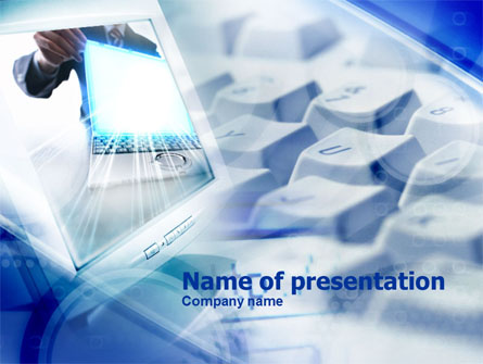 Personal Computer Keyboard Presentation Template, Master Slide