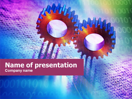 IT Technology Gears Presentation Template, Master Slide