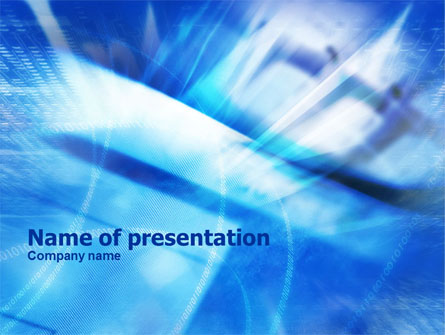 Blue IT Theme Presentation Template, Master Slide