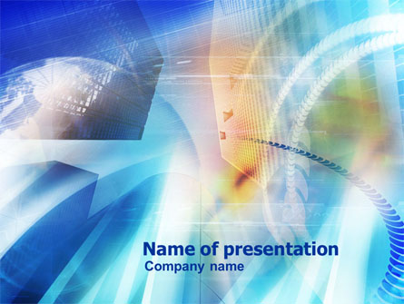 Abstract Business Center Theme Presentation Template, Master Slide