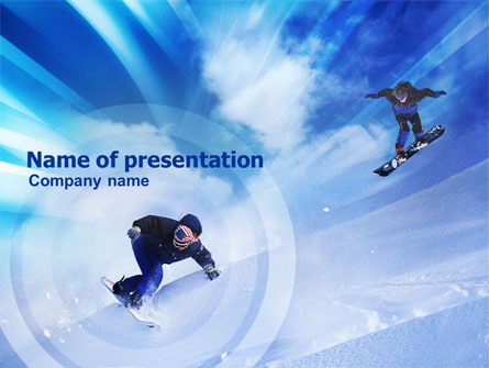 Snowboard Jumps Presentation Template, Master Slide