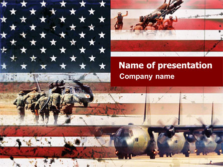 US Military Force Presentation Template, Master Slide