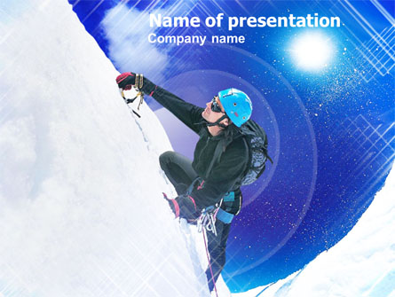 Ice Climbing Presentation Template, Master Slide
