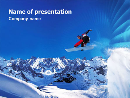 Flying Snowboarder Presentation Template, Master Slide