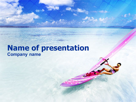 Pink Windsurf Presentation Template, Master Slide