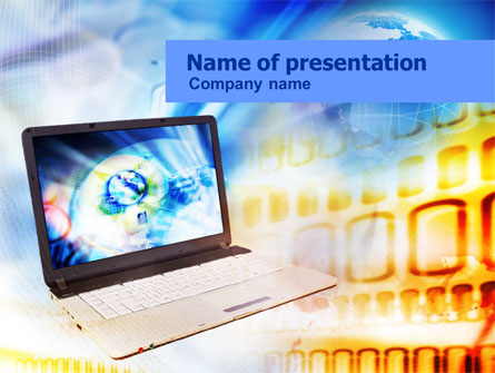 Picture on Laptop Free Presentation Template, Master Slide
