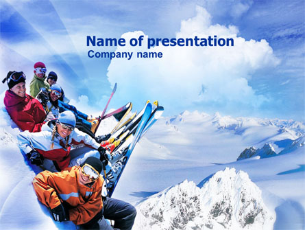 Ski Tourism Presentation Template, Master Slide