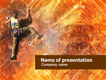 Rock Climber Presentation Template, Master Slide