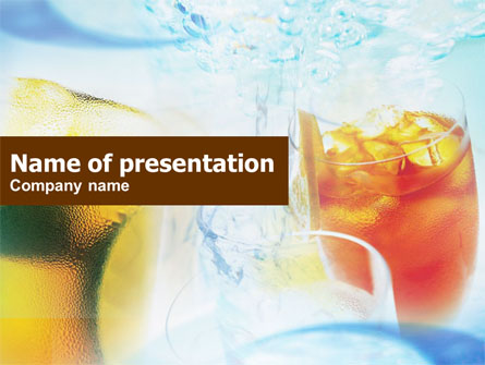 Cocktails with Ice Presentation Template, Master Slide
