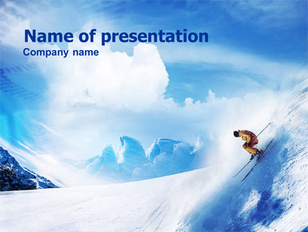 Snow Skiing Presentation Template, Master Slide