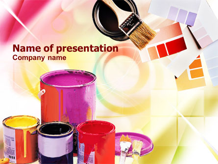 Wall Paint Colors Presentation Template, Master Slide