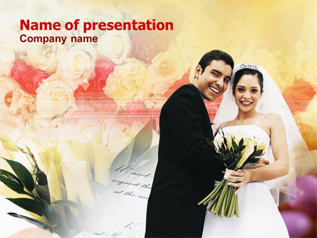 Married Couple Photo Presentation Template, Master Slide