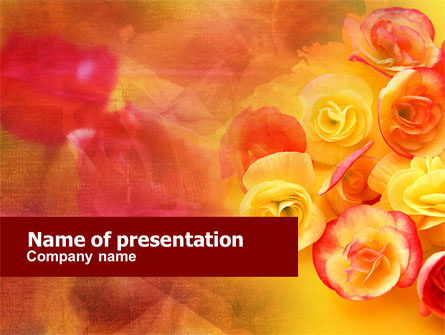 Rose Bouquet Presentation Template, Master Slide