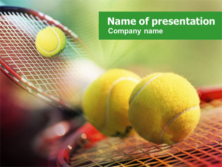 Tennis Balls And Rackets Presentation Template, Master Slide