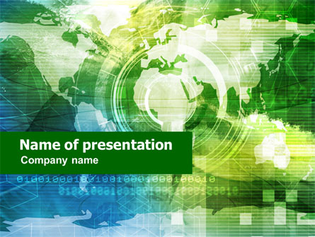 World Technological Theme Presentation Template, Master Slide
