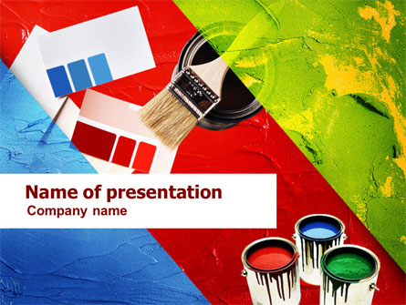 Color Paint Presentation Template, Master Slide