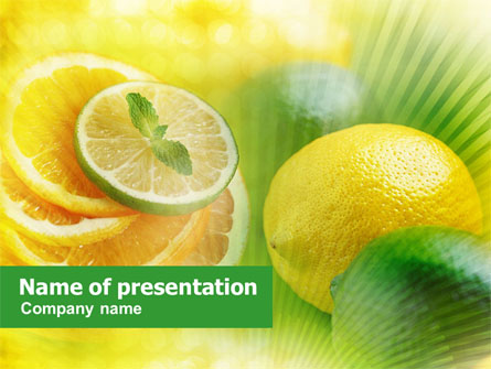 Sliced Lemon Free Presentation Template, Master Slide