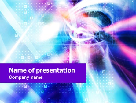 Purple Blue Technological Presentation Template, Master Slide