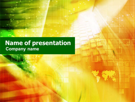 Yellow Technological Theme Presentation Template, Master Slide