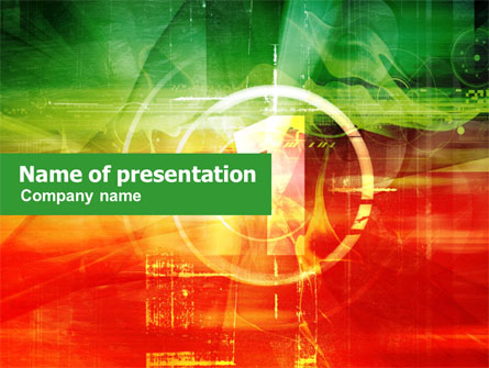 Green and Red Presentation Template, Master Slide
