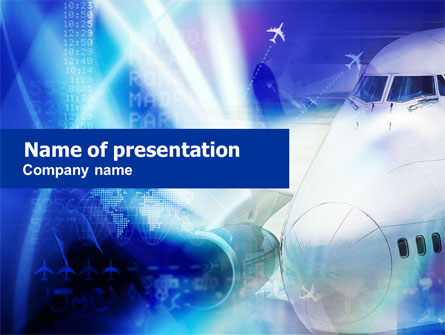 Air Liner Waiting To Fly Presentation Template, Master Slide
