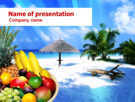 Exotic Fruits On Exotic Resort Presentation Template, Master Slide