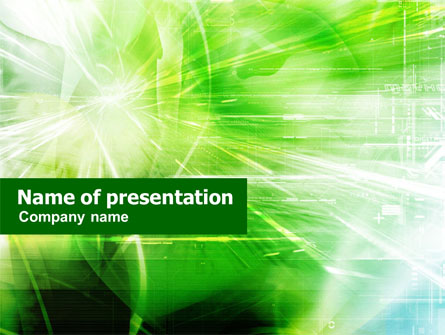 Green Shiny Theme Presentation Template, Master Slide