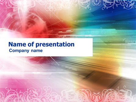 Rainbow Color Theme Presentation Template, Master Slide