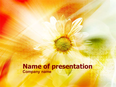Orange Daisy Theme Presentation Template, Master Slide