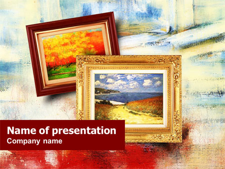 Framed Paintings Presentation Template, Master Slide