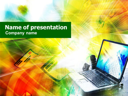 Mobile Laptop Presentation Template, Master Slide