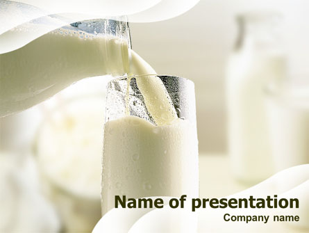 Pouring Milk Presentation Template, Master Slide