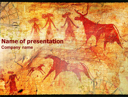 Rock Paintings Presentation Template, Master Slide