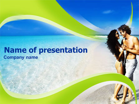Couple At The Beach Presentation Template, Master Slide