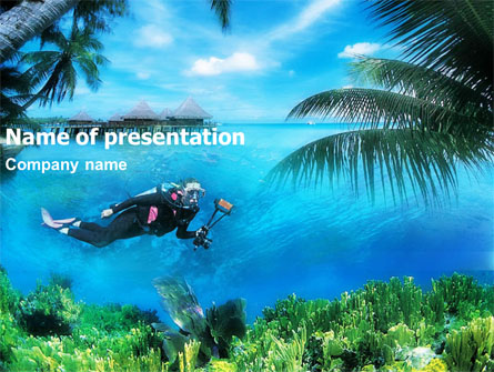 Scuba Diver Presentation Template, Master Slide