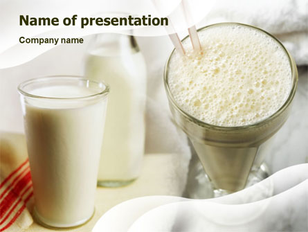 Milk Shake Presentation Template, Master Slide