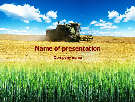 Harvester in the Field Presentation Template, Master Slide