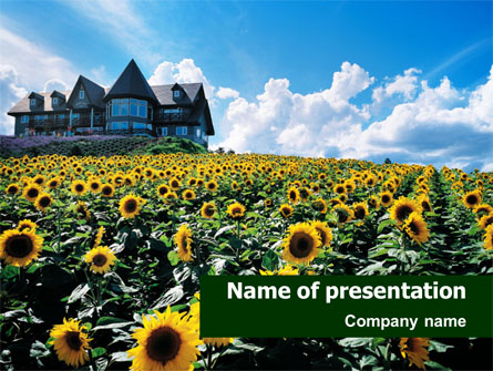 Field of Sunflowers Presentation Template, Master Slide