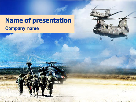 Military Helicopter Forces Presentation Template, Master Slide