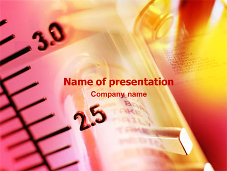 Measuring Glass Presentation Template, Master Slide