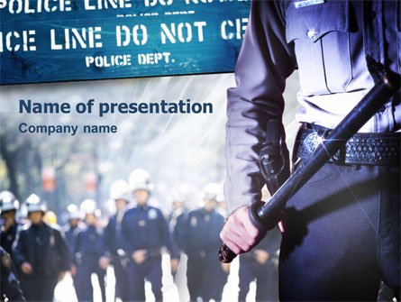 Police Barrier Presentation Template, Master Slide