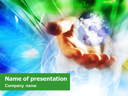 World in the Hand Presentation Template, Master Slide