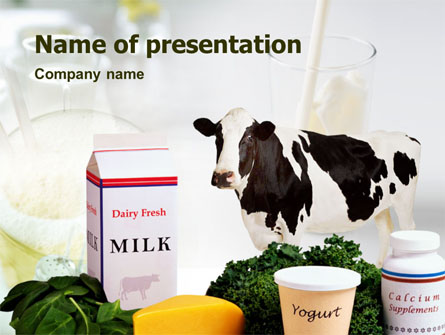 Milk Production Presentation Template, Master Slide