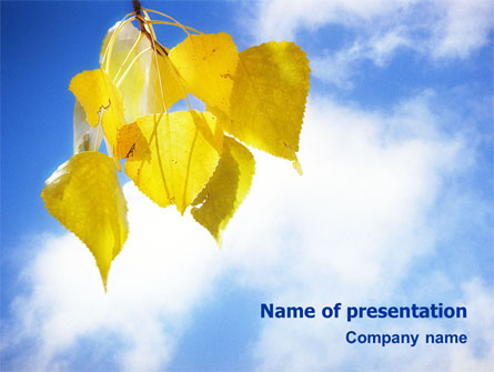 Yellow Leaves Presentation Template, Master Slide