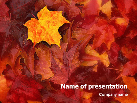 Fallen Red Leaves Presentation Template, Master Slide